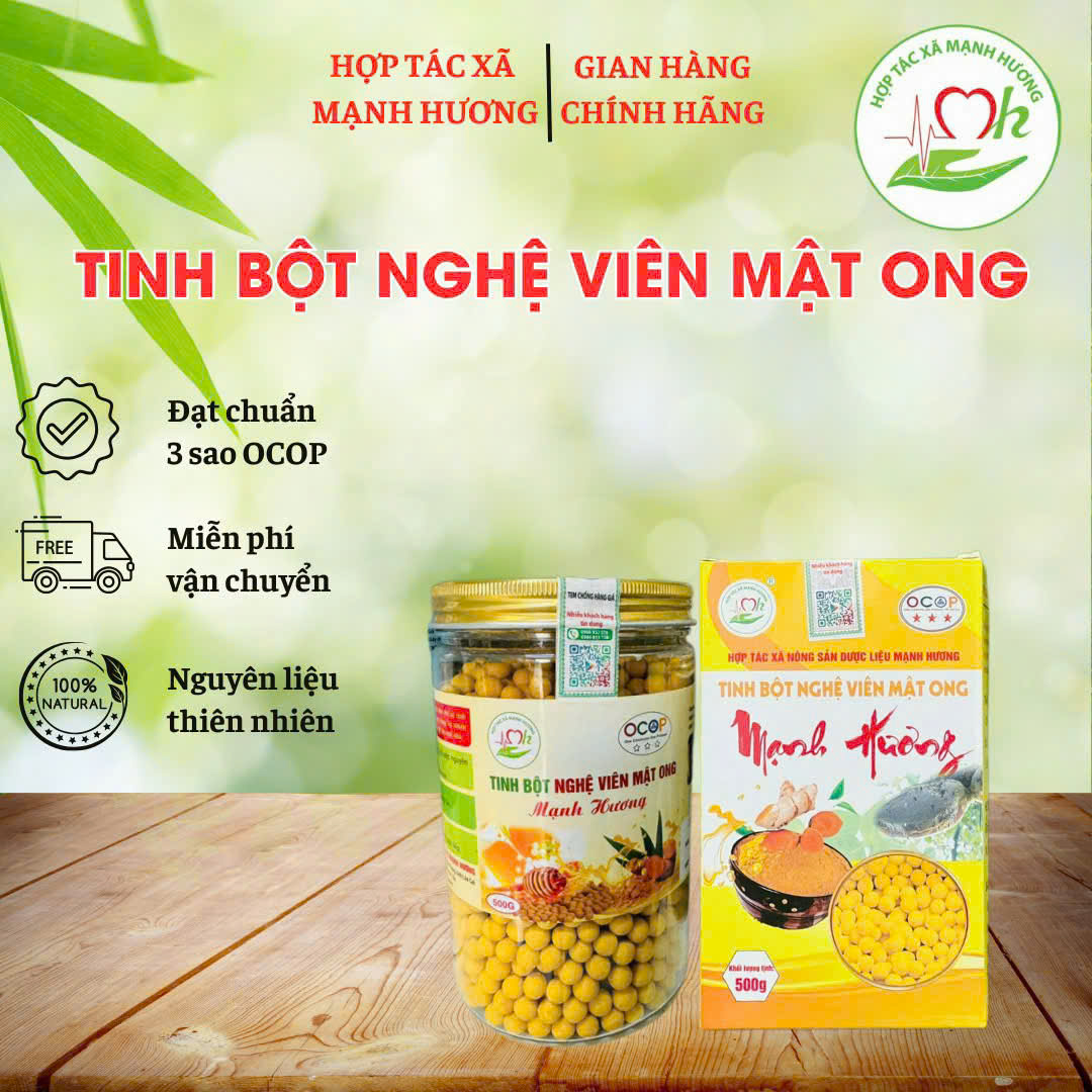 Tinh bột nghệ viên mật ong